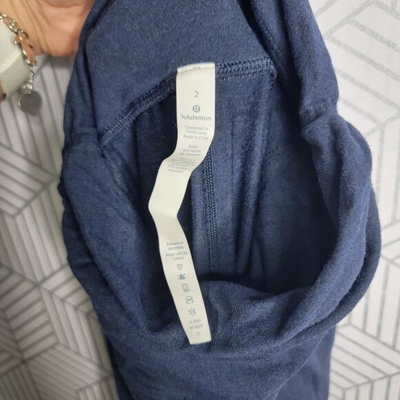 Lululemon Take It Easy Wide Legged Heathered Mod Blue Lounge Pants - Picture 11 of 12